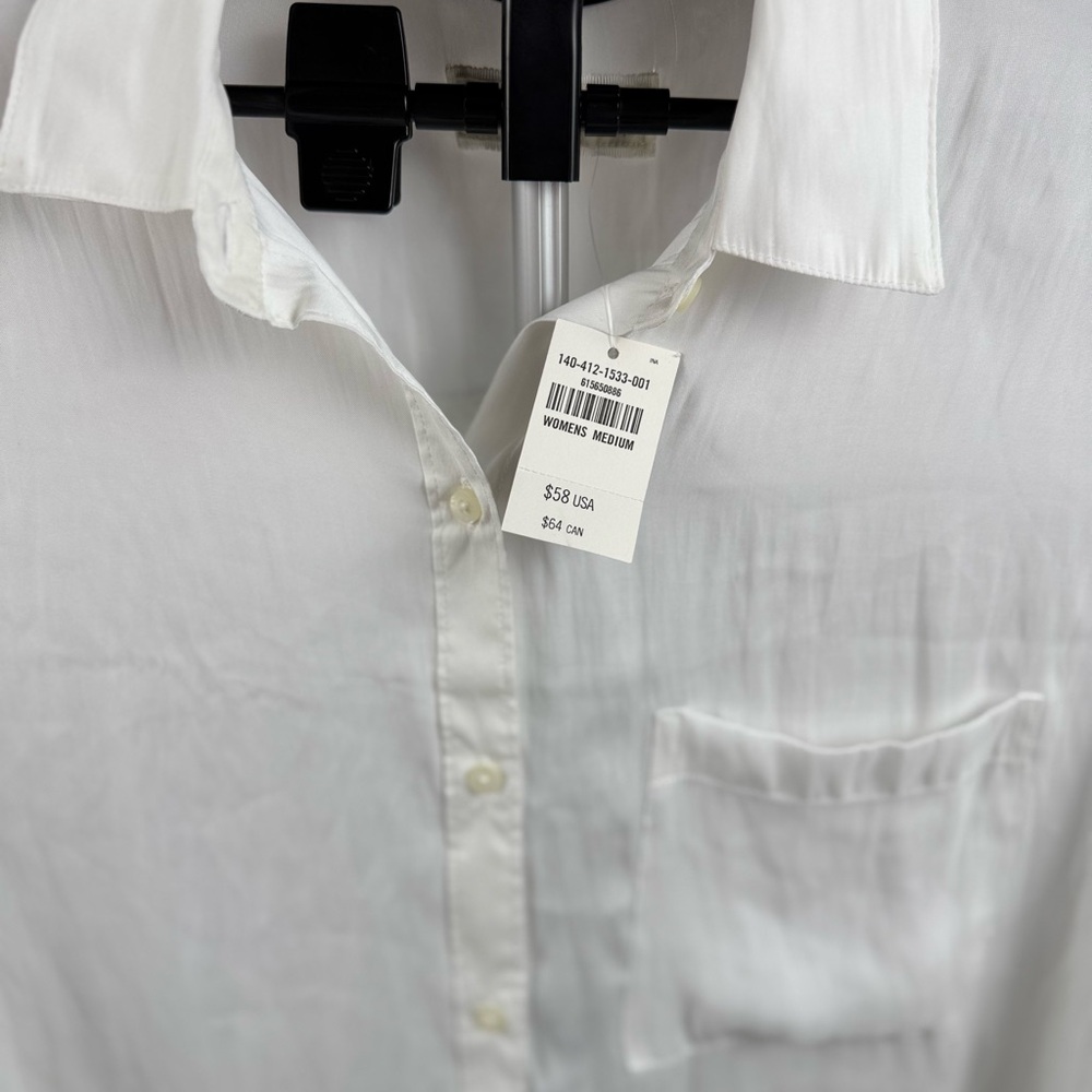 White Button-Up Blouse - image 4